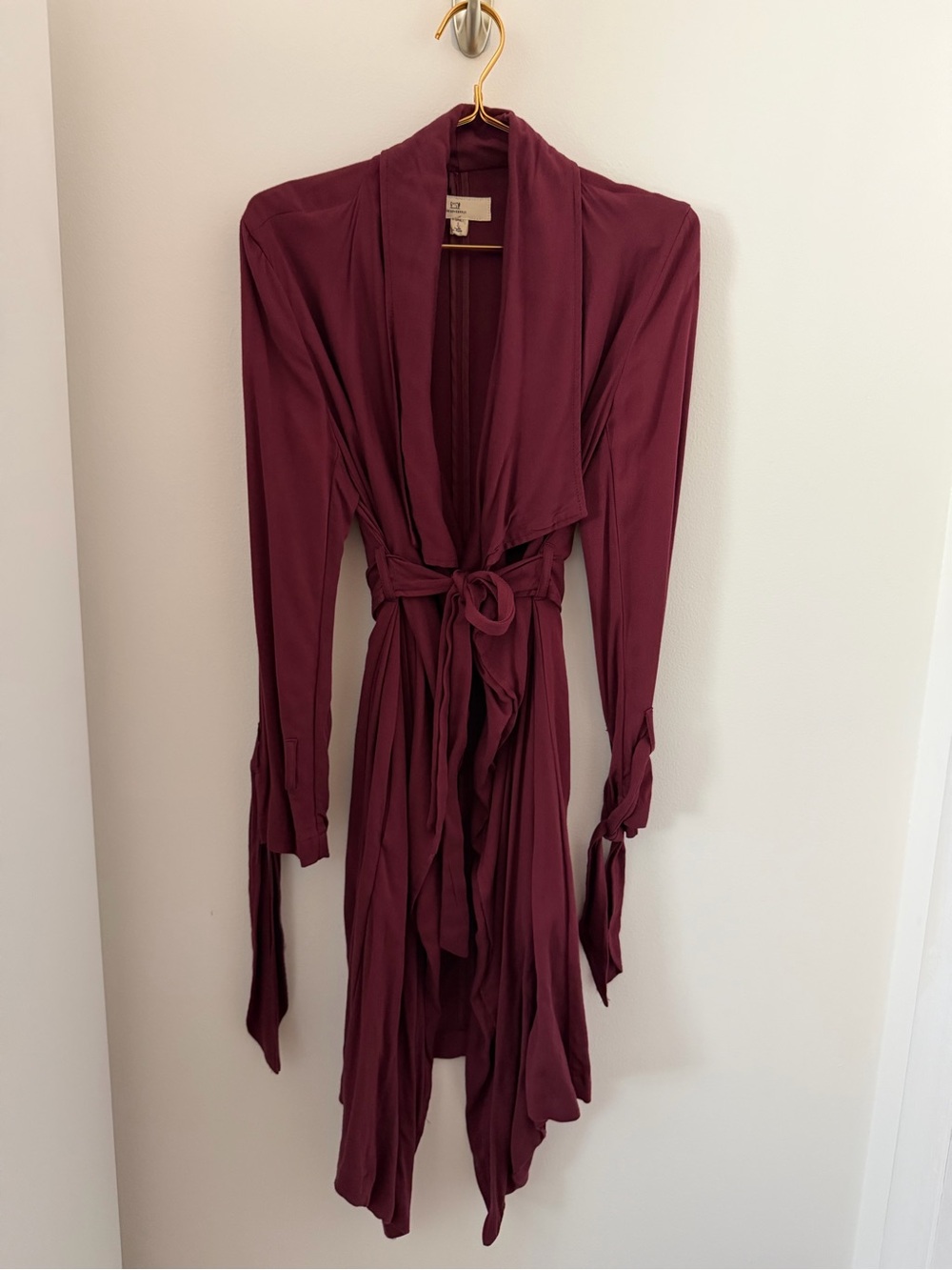 Thread & Supply Wine Utility Wrap cardigan